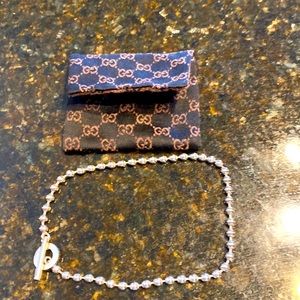 Gucci - Sterling Silver Boule Toggle Necklace 14”